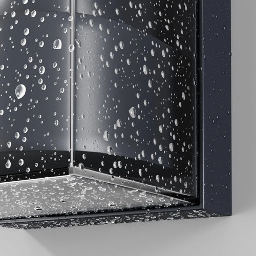 Applique extérieure carrée style loft, aluminium graphite, IP65