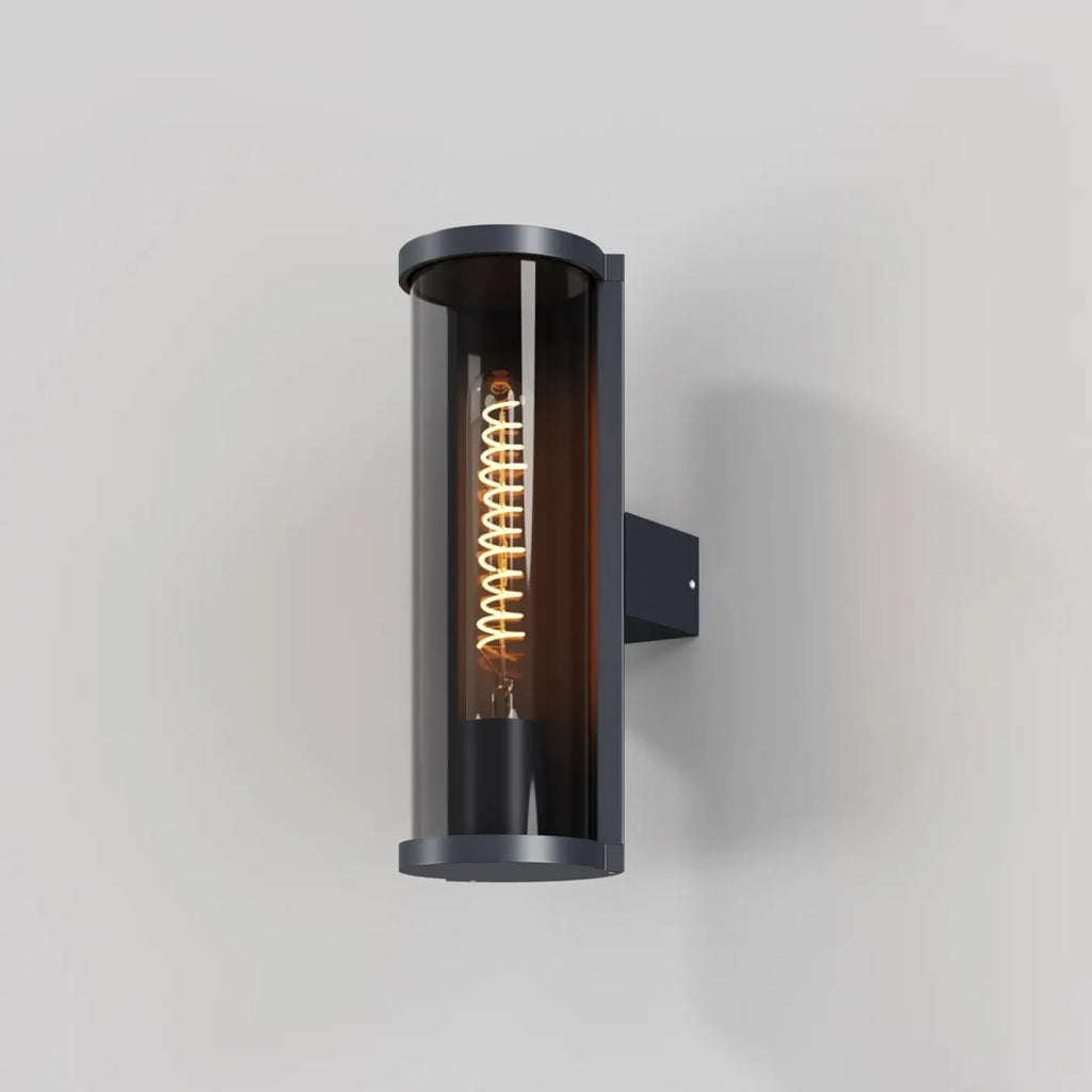 Applique extérieure tube style loft en aluminium graphite, IP54