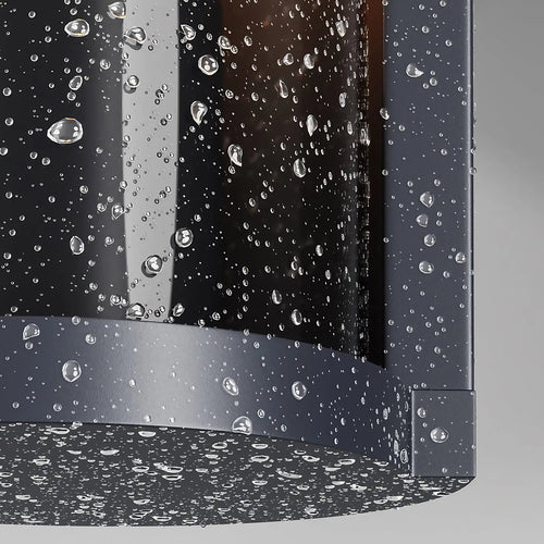 Applique extérieure tube style loft en aluminium graphite, IP54