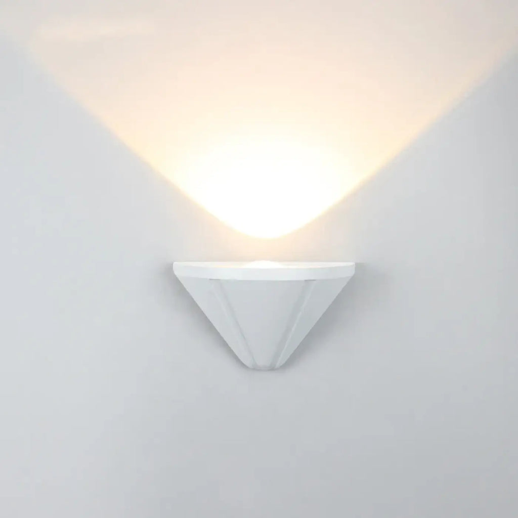 Applique extérieure conique au design moderne, noir ou blanc