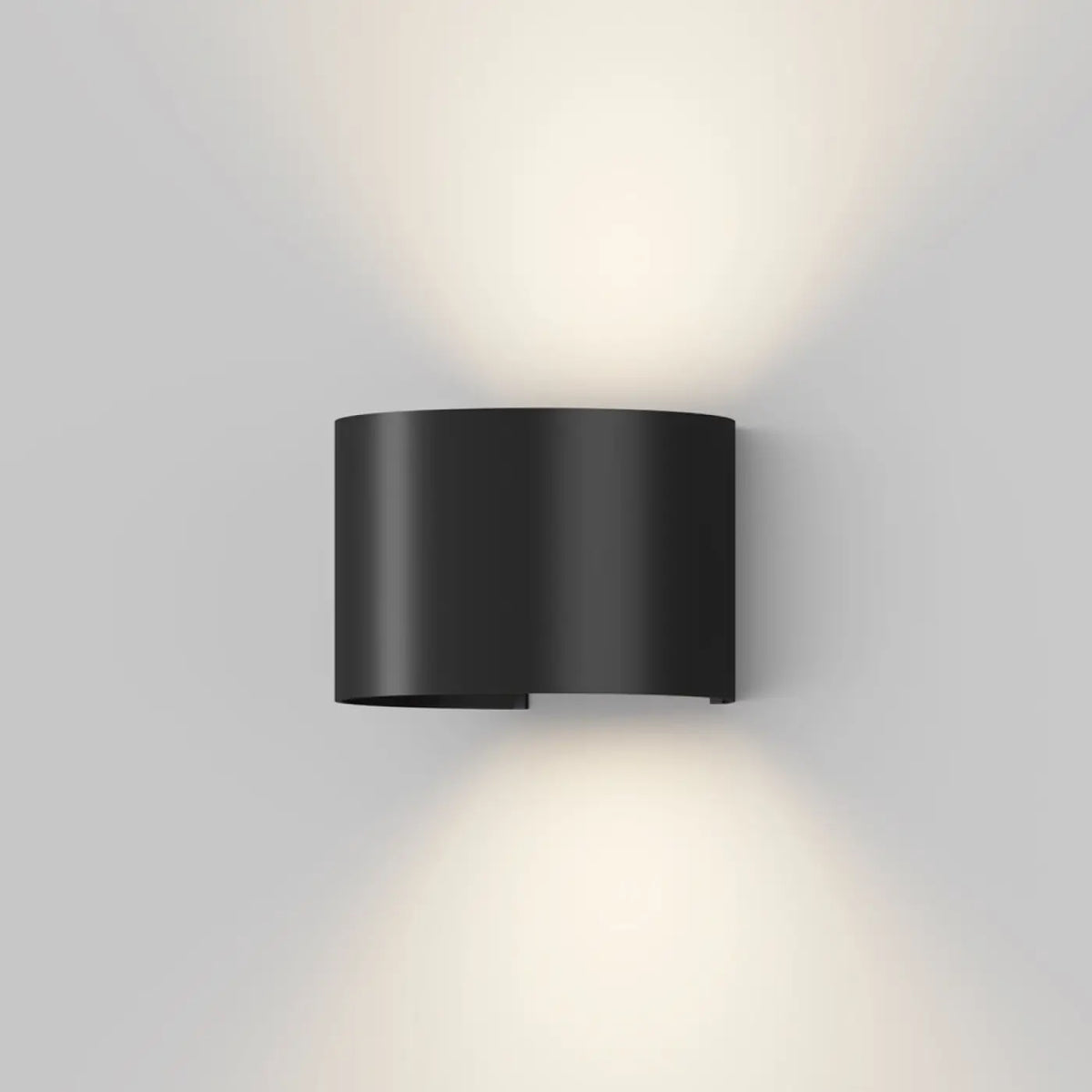 Applique extérieure LED arrondie à double faisceau, IP54, blanc