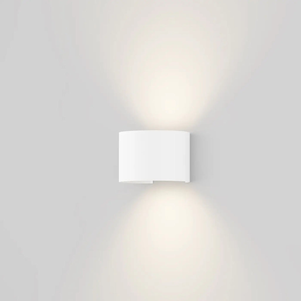 Applique extérieure LED arrondie à double faisceau, IP54, noir