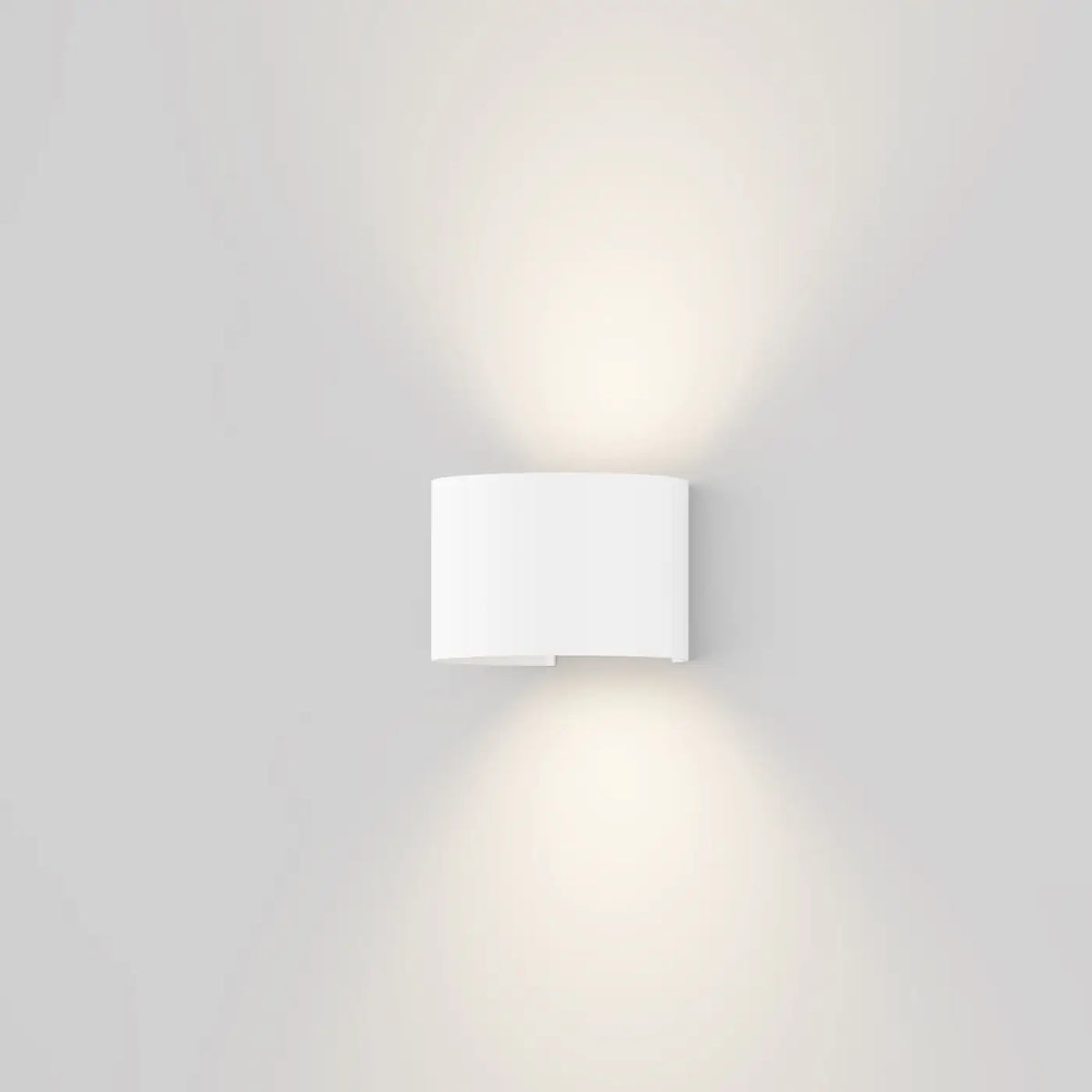 Applique extérieure LED arrondie à double faisceau, IP54, noir