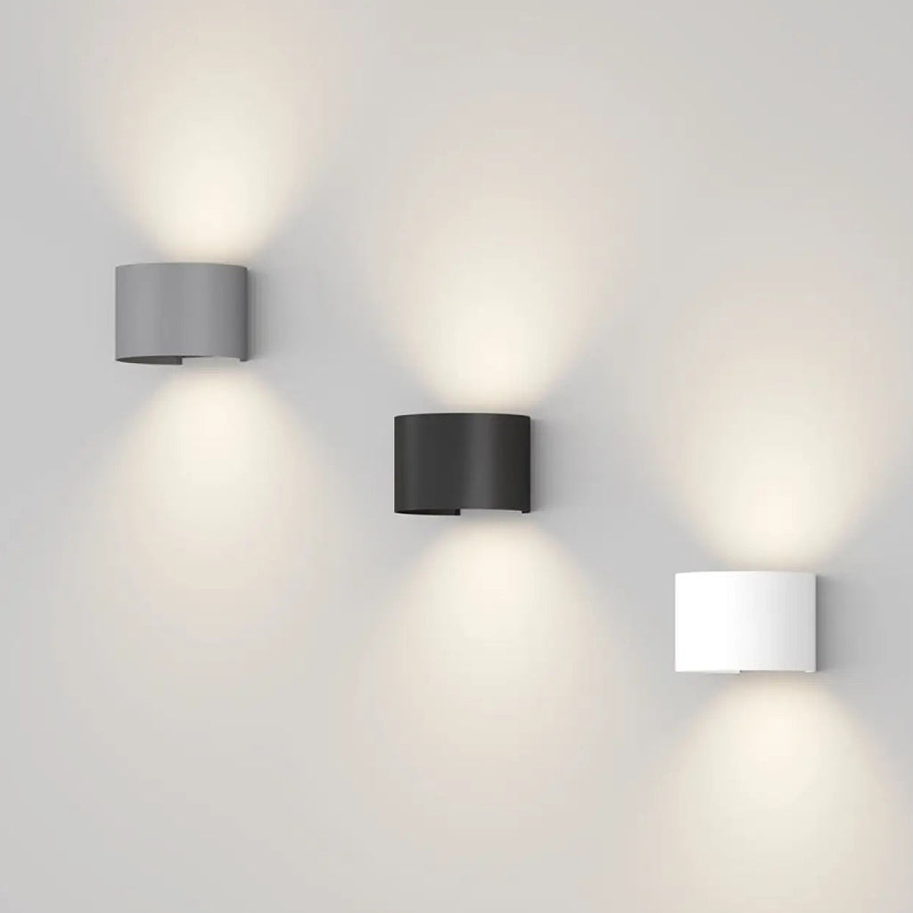 Applique extérieure LED arrondie à double faisceau, IP54
