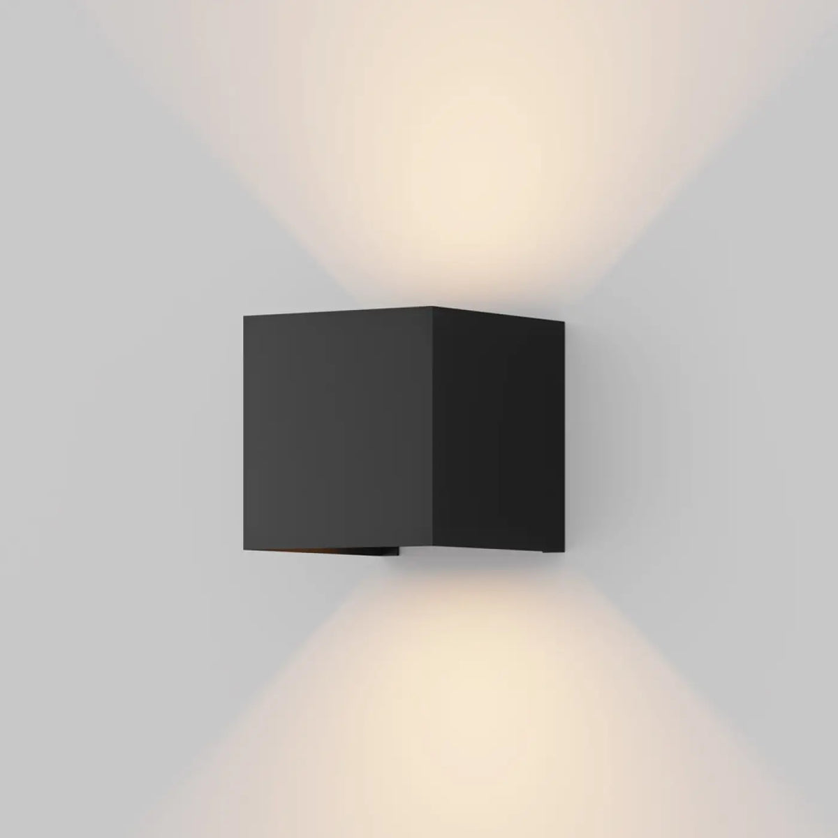 Applique extérieure LED cube à double faisceau, IP54, noir