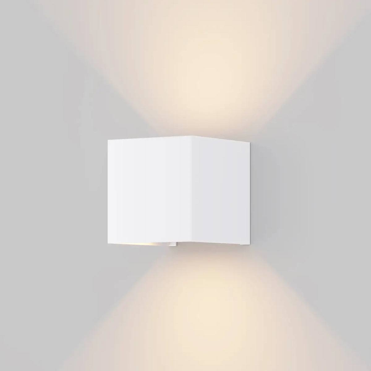 Applique extérieure LED cube à double faisceau, IP54, blanc