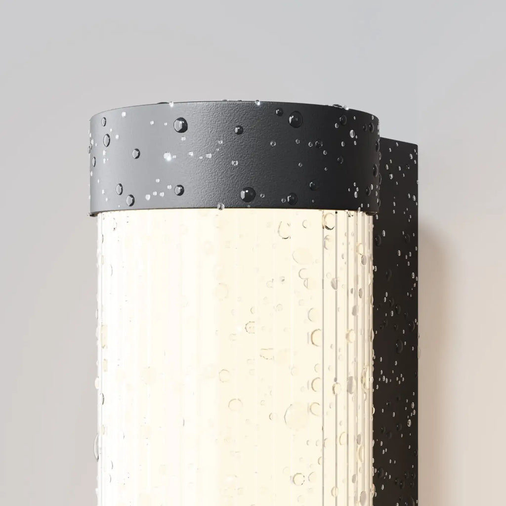 Applique extérieure LED tube vertical noir IP54, 30 ou 50 cm