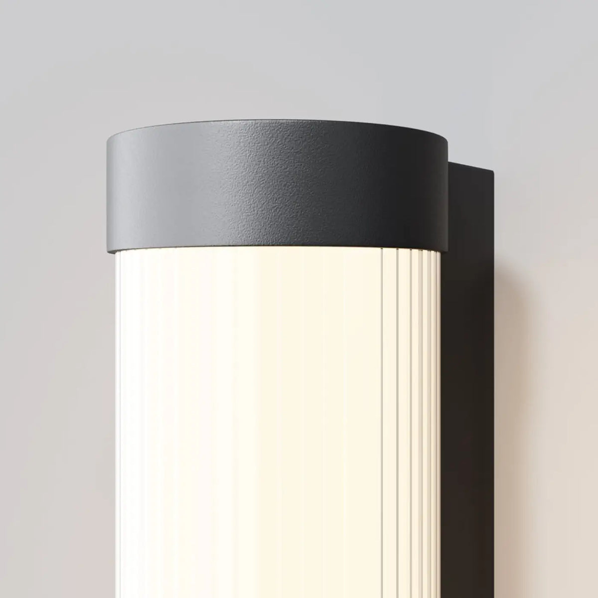 Applique extérieure LED tube vertical noir IP54, 30 ou 50 cm
