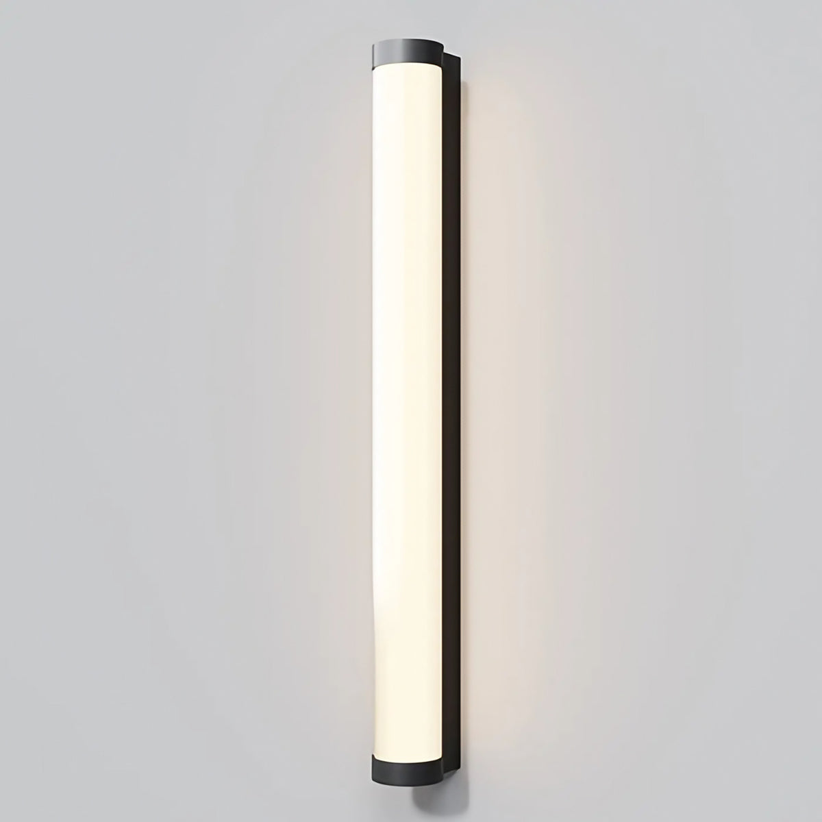 Applique extérieure LED tube vertical noir IP54, 30 ou 50 cm