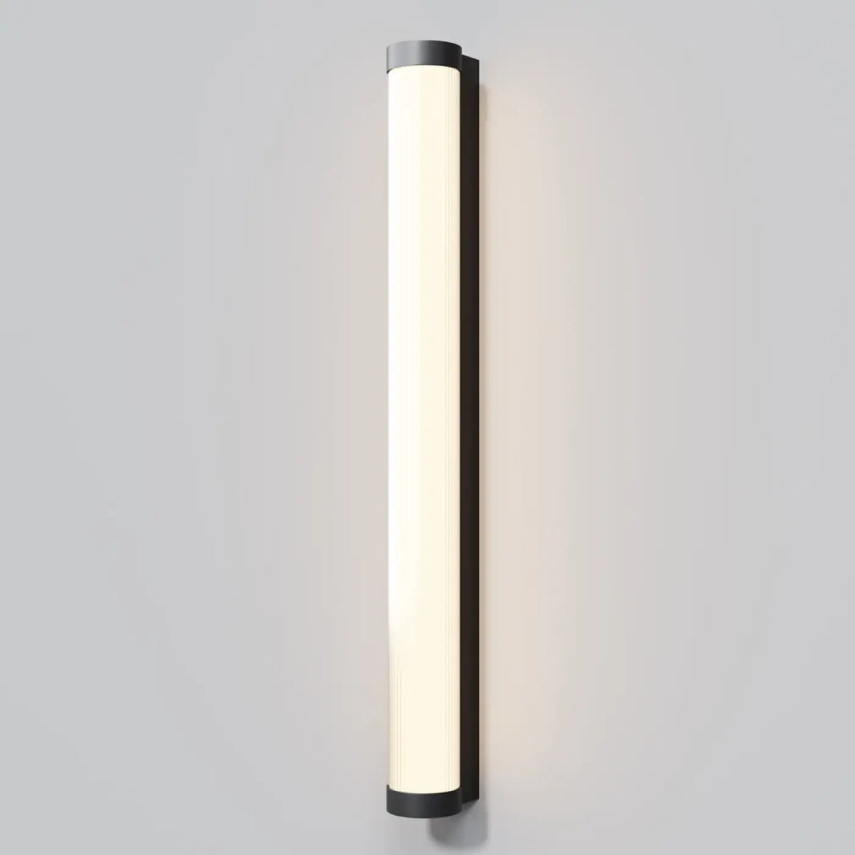 Applique extérieure LED tube vertical noir IP54, 30 ou 50 cm