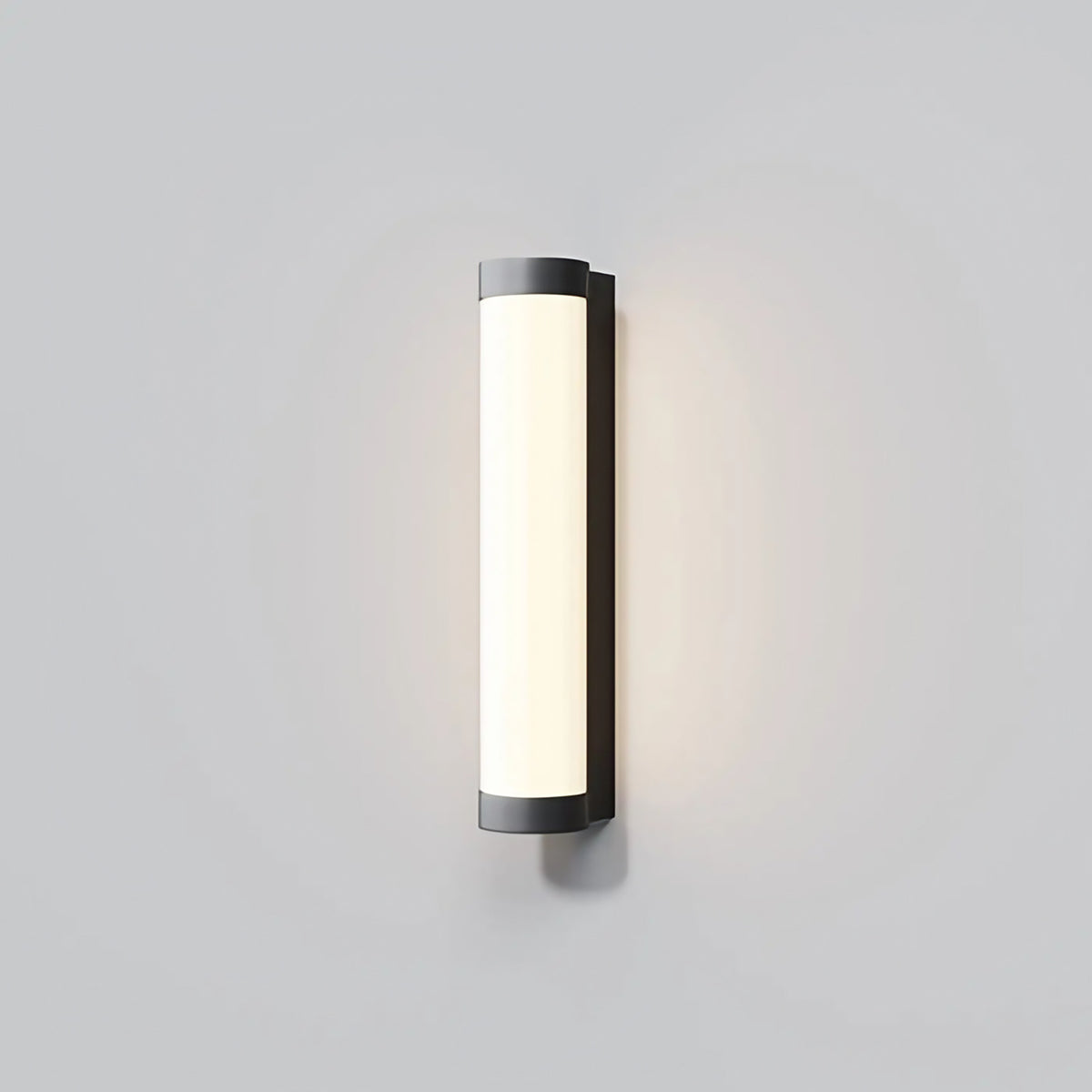 Applique extérieure LED tube vertical noir IP54, 30 ou 50 cm