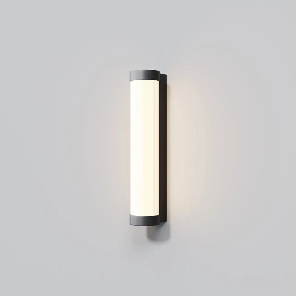 Applique extérieure LED tube vertical noir IP54, 30 ou 50 cm