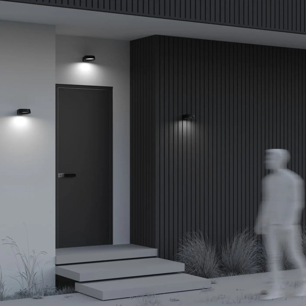 Applique extérieure LED à large faisceau, 1200 lumens, noire