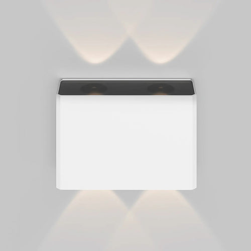 Applique extérieure LED à double faisceau haut et bas, noir ou blanc, blanc