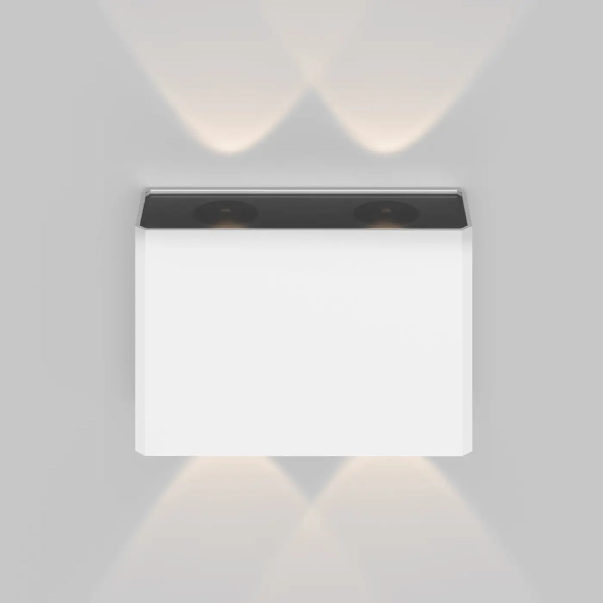 Applique extérieure LED à double faisceau haut et bas, noir ou blanc, blanc