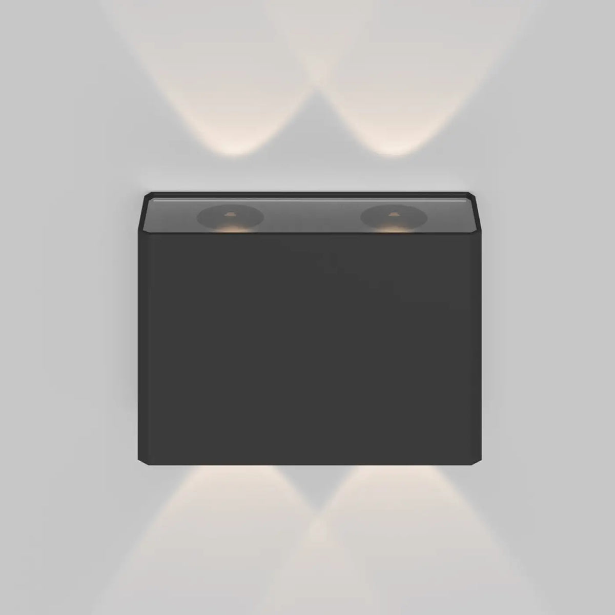 Applique extérieure LED à double faisceau haut et bas, noir ou blanc, noir