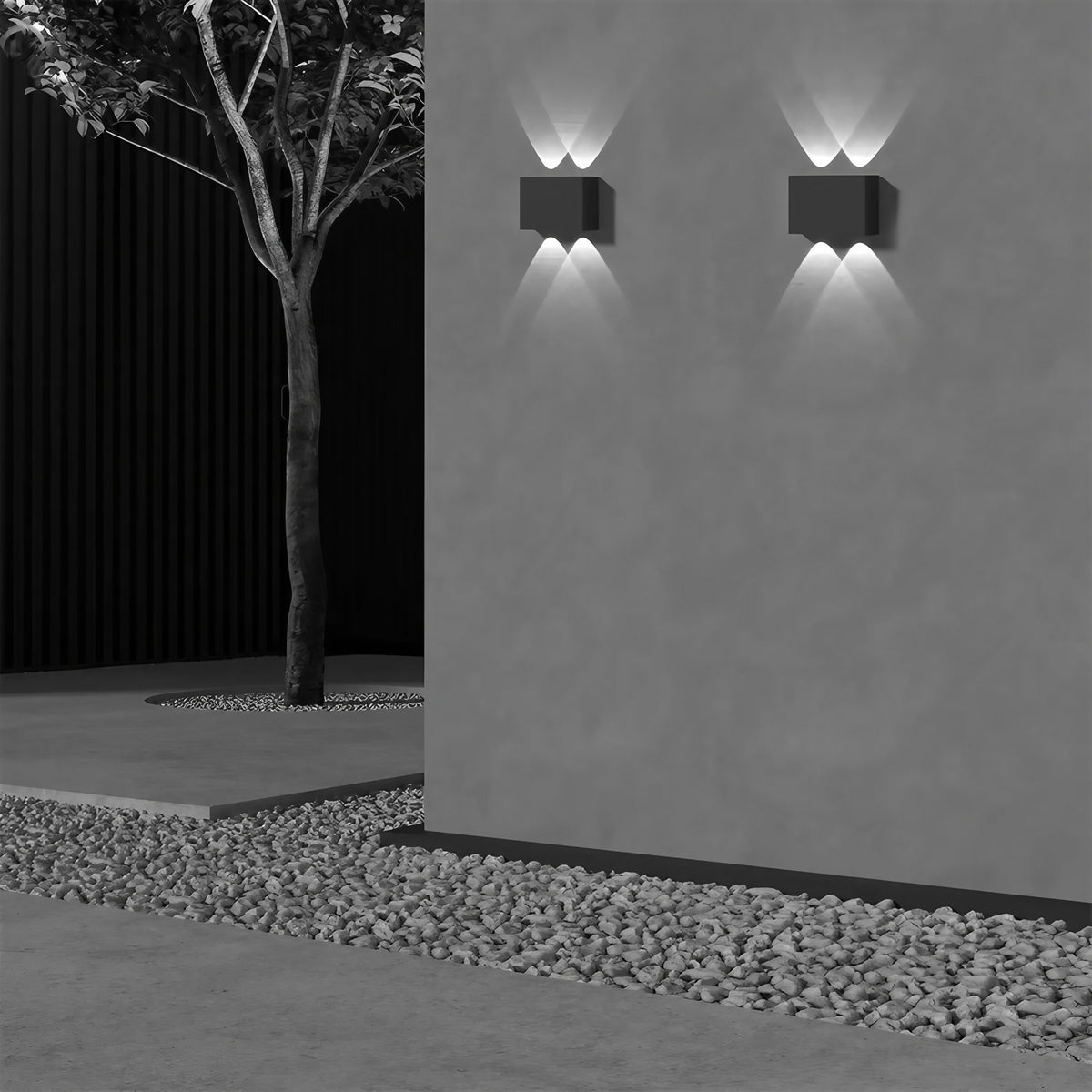 Applique extérieure LED à double faisceau haut et bas, noir ou blanc