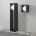 Applique lanterne LED en acier noir et verre, IP65, 19 cm