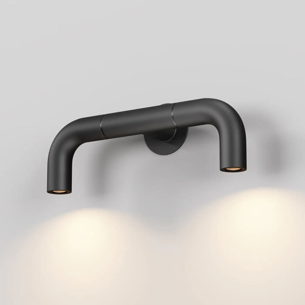 Applique extérieure LED cube en aluminium noir, simple ou double