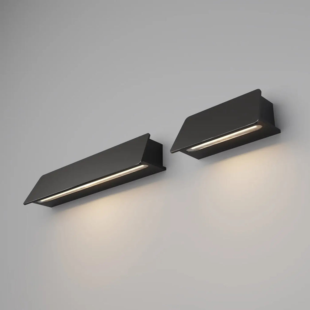 Applique extérieure LED en barre horizontale noire, 20 ou 40 cm