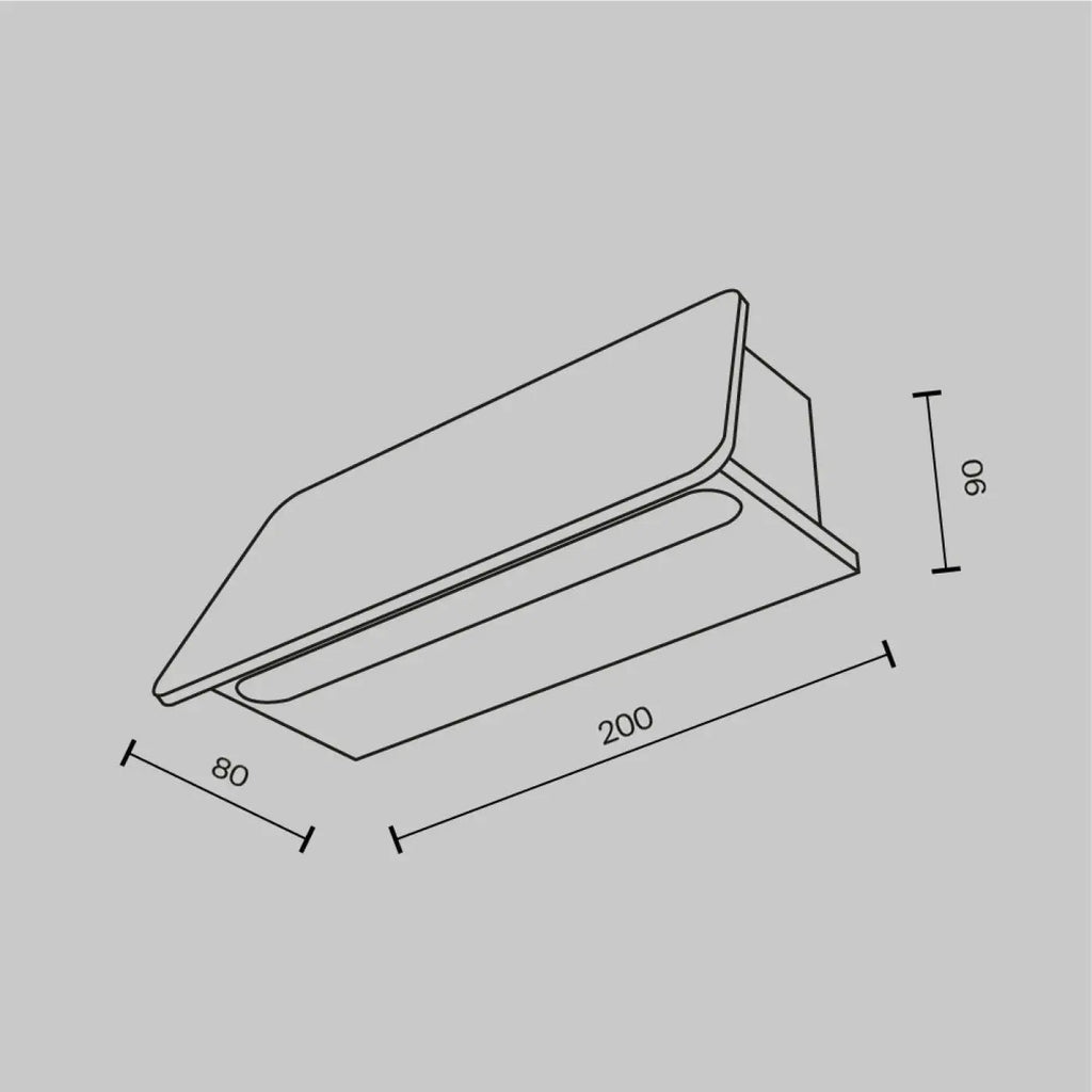 Applique extérieure LED en barre horizontale noire, 20 ou 40 cm