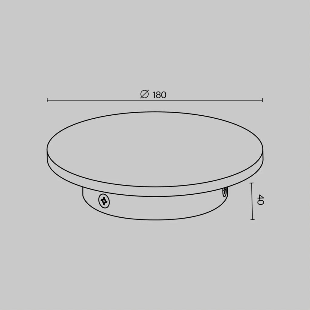 Applique extérieure LED ronde en acier gris, IP65, 14 ou 18 cm