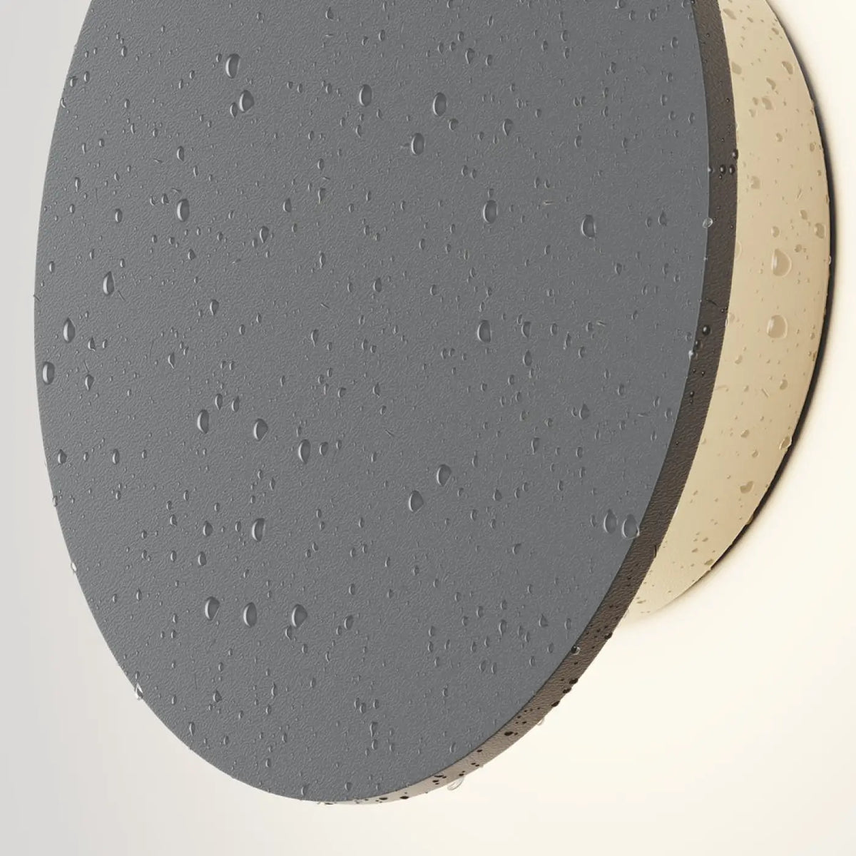 Applique extérieure LED ronde en acier gris, IP65, 14 ou 18 cm
