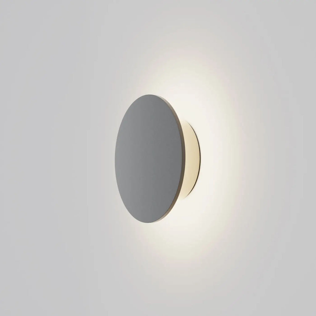 Applique extérieure LED ronde en acier gris, IP65, 14 ou 18 cm