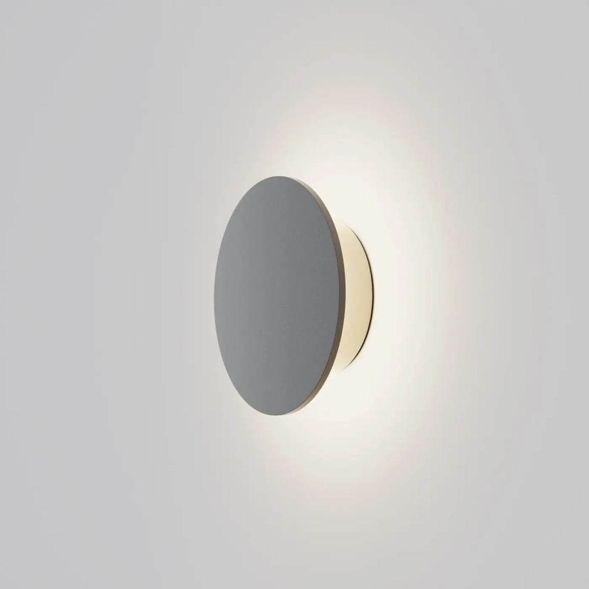 Applique extérieure LED ronde en acier gris, IP65, 14 ou 18 cm