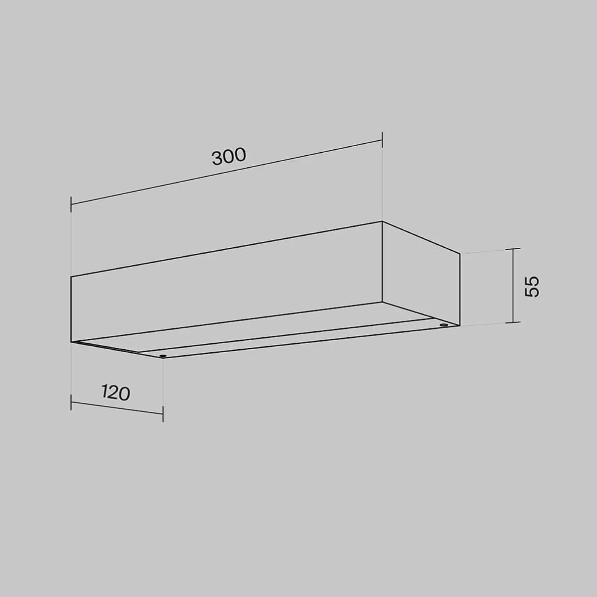 Applique extérieure LED barre horizontale en acier noir, IP65