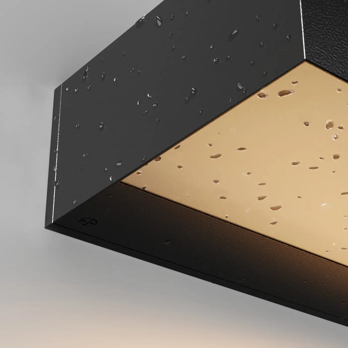 Applique extérieure LED barre horizontale en acier noir, IP65