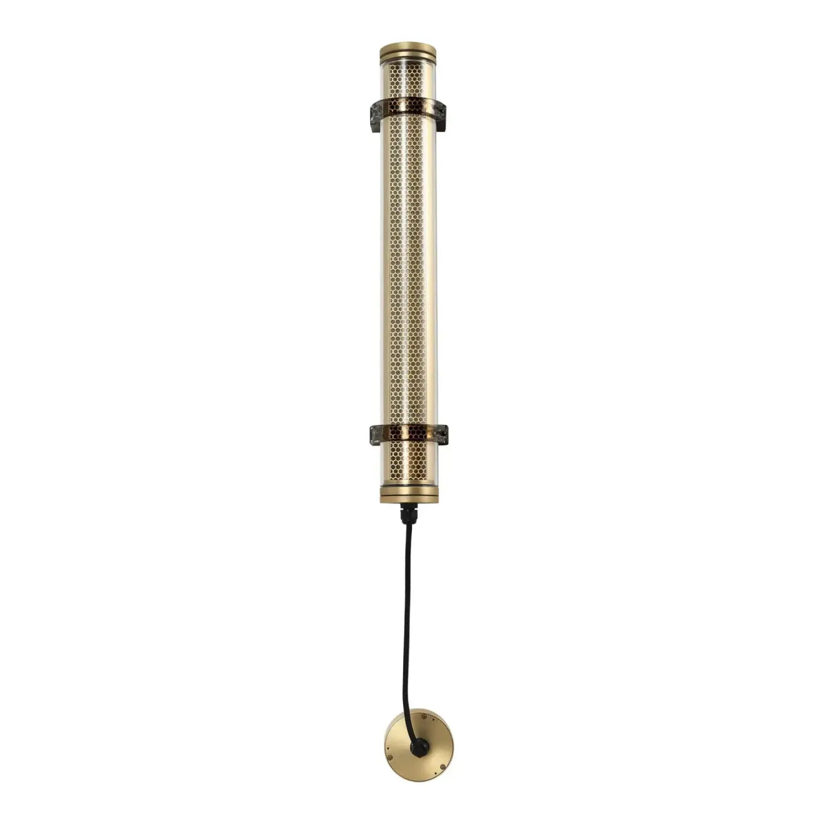 Applique extérieure tube LED IP65, grille ou nid d'abeille, doré