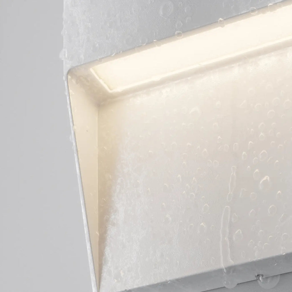 Applique extérieure balise carrée LED, acier noir ou blanc, IP54