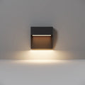 Applique extérieure balise carrée LED, acier noir ou blanc, IP54, noir