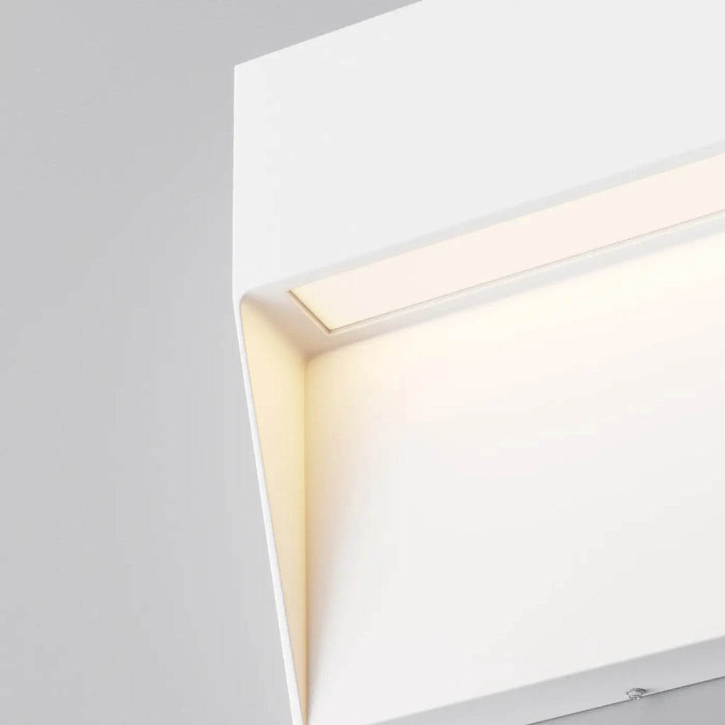 Applique extérieure balise carrée LED, acier noir ou blanc, IP54