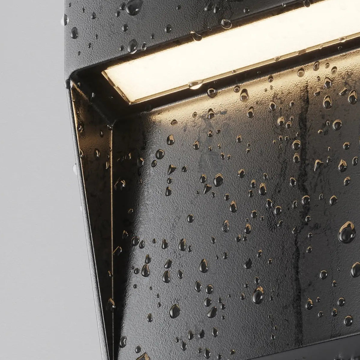 Applique extérieure balise carrée LED, acier noir ou blanc, IP54
