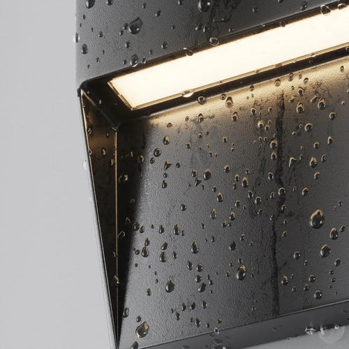 Applique extérieure balise carrée LED, acier noir ou blanc, IP54