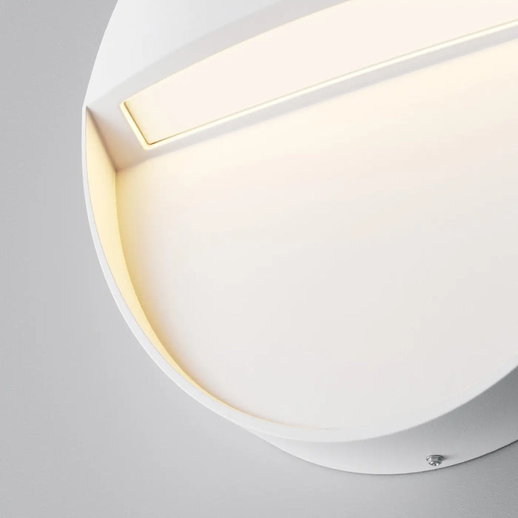 Applique extérieure balise ronde LED, acier noir ou blanc, IP54
