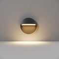 Applique extérieure balise ronde LED, acier noir ou blanc, IP54, noir