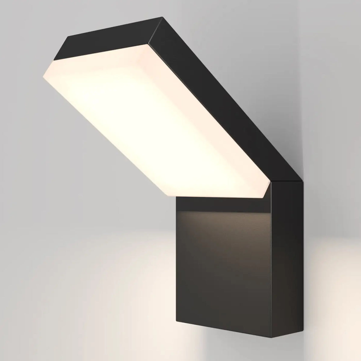 Applique extérieure LED à cadre décalé en acier noir, IP54