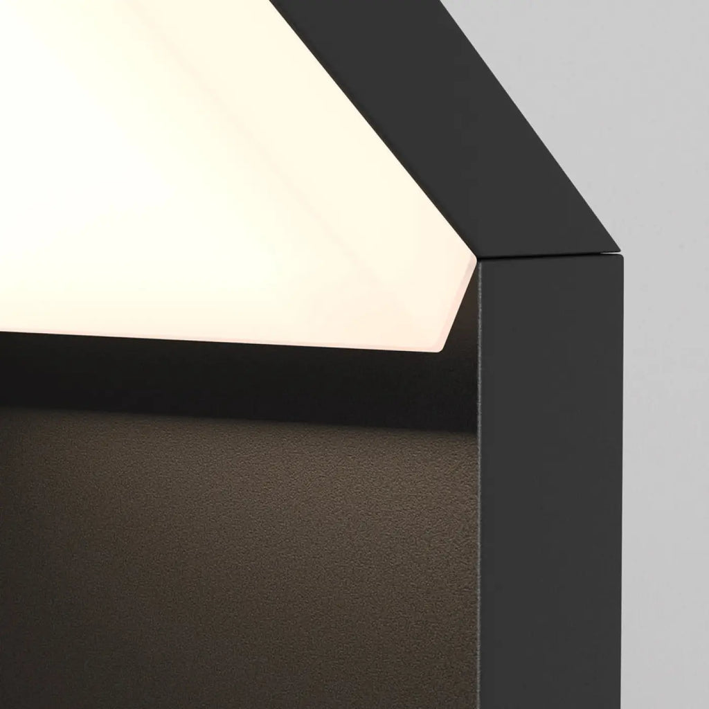 Applique extérieure LED à cadre décalé en acier noir, IP54