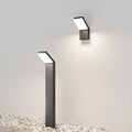 Applique extérieure LED à cadre décalé en acier noir, IP54