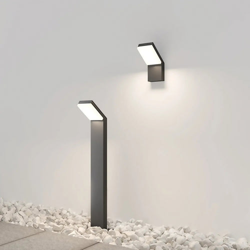 Applique extérieure LED à cadre décalé en acier noir, IP54