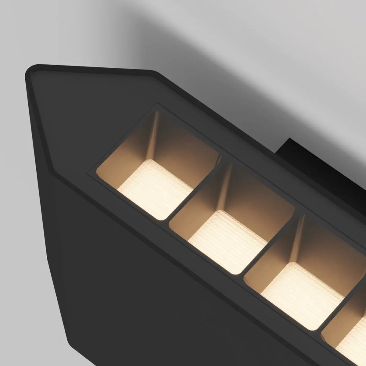 Applique extérieure LED à lumière rasante, plaque d'acier noir