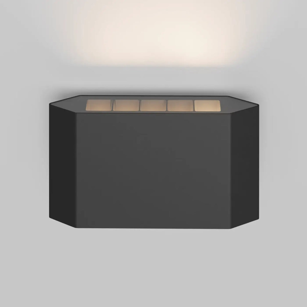Applique extérieure LED à lumière rasante, plaque d'acier noir