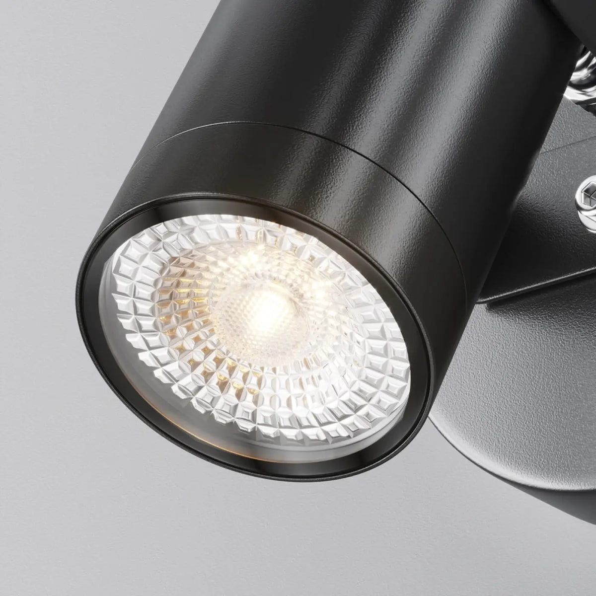 Applique extérieure projecteur orientable en acier noir, IP65