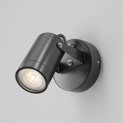 Applique extérieure projecteur orientable en acier noir, IP65