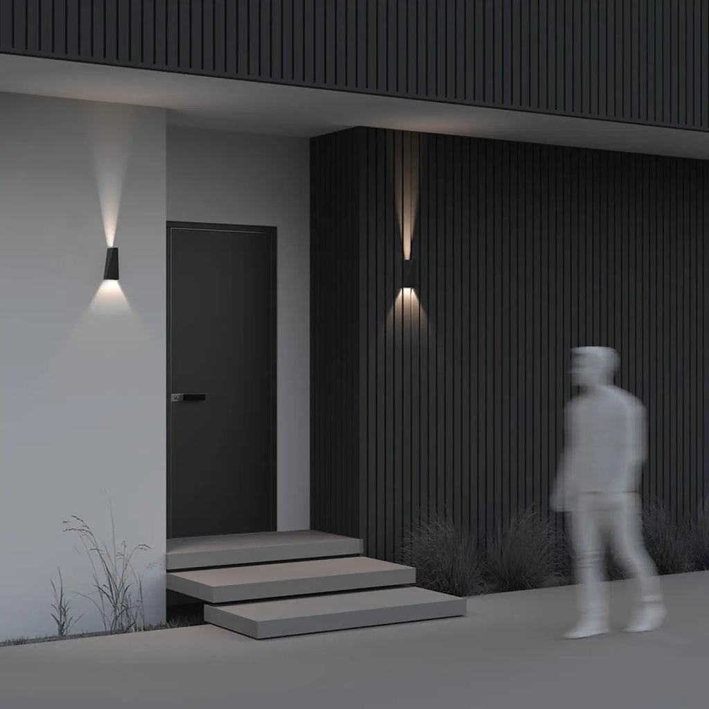 Applique extérieure LED bloc vertical en acier, IP54