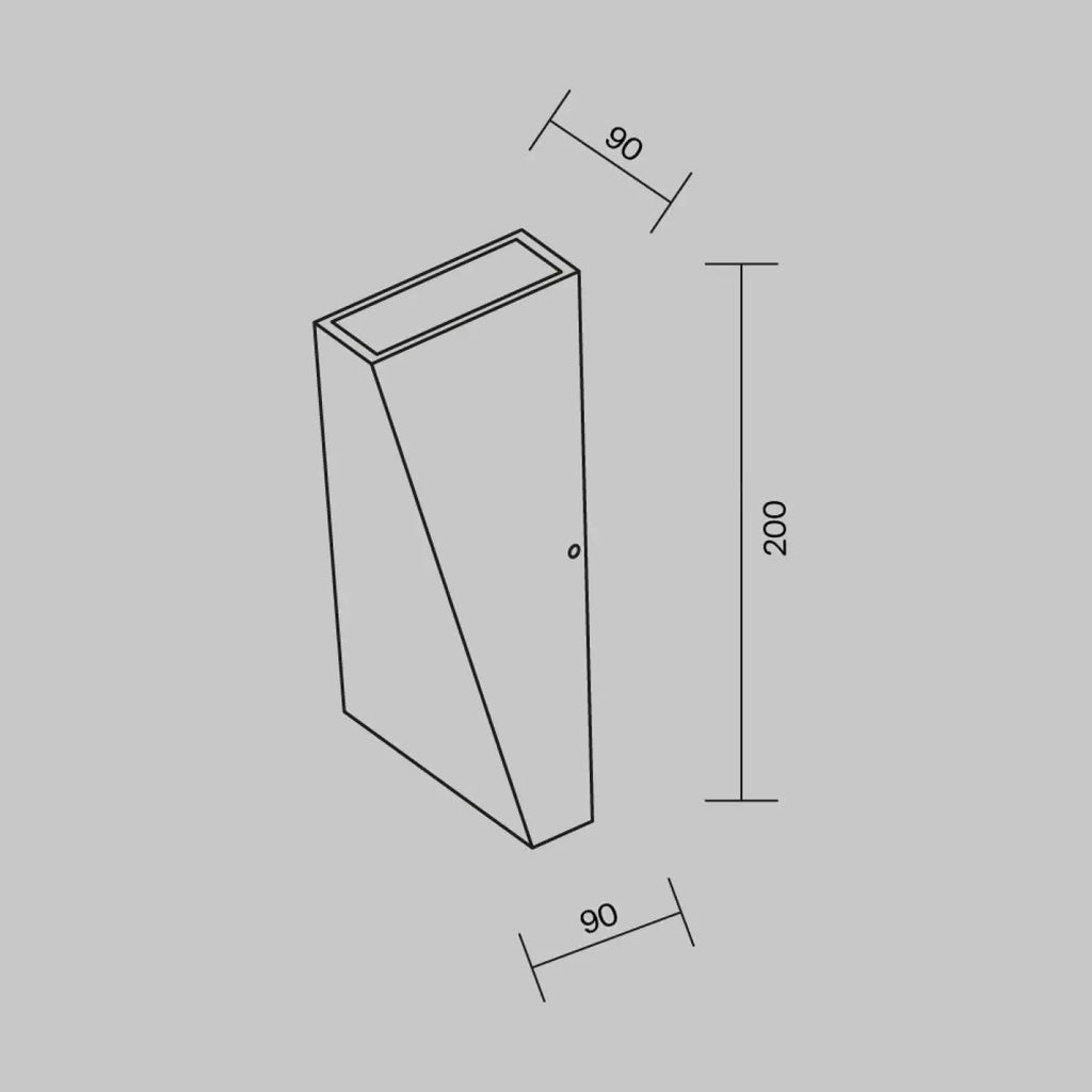 Applique extérieure LED bloc vertical en acier, IP54