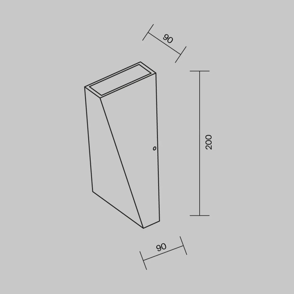 Applique extérieure LED bloc vertical en acier, IP54